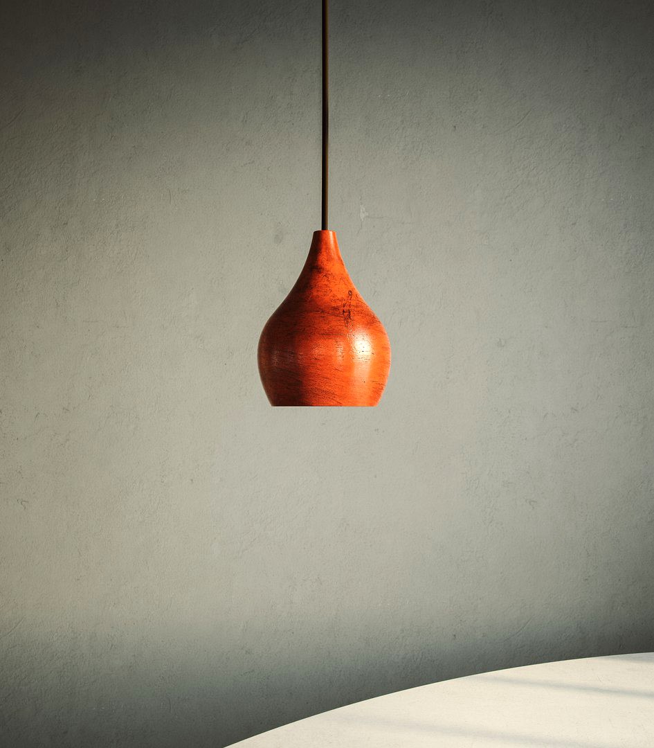 Red Drop Pendant Light