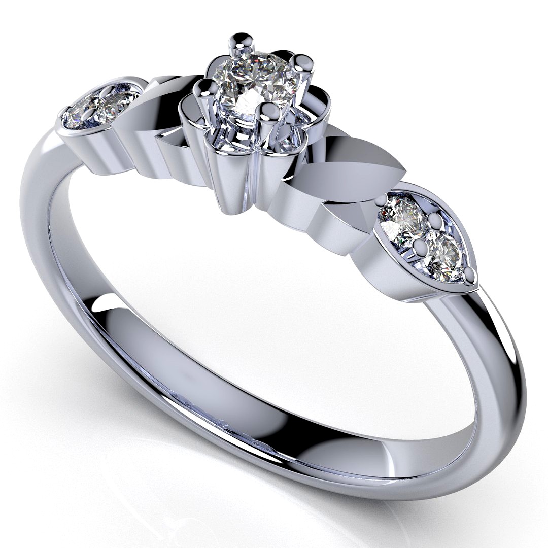 Engagement Ring Light Weight Solitaire Ring CAD Design-PI0004 3D Print Model