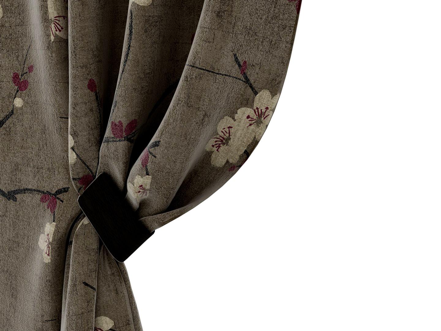 Curtains silk with magnetic pickup