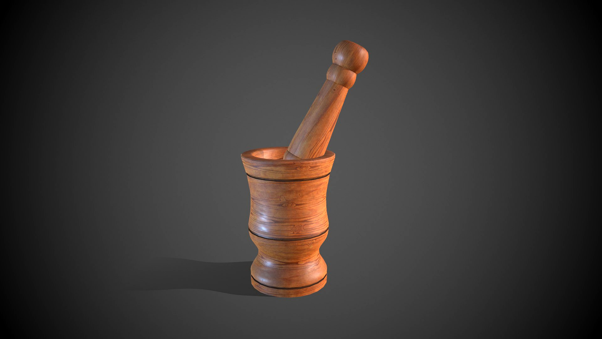 Wooden Garlic Mortar