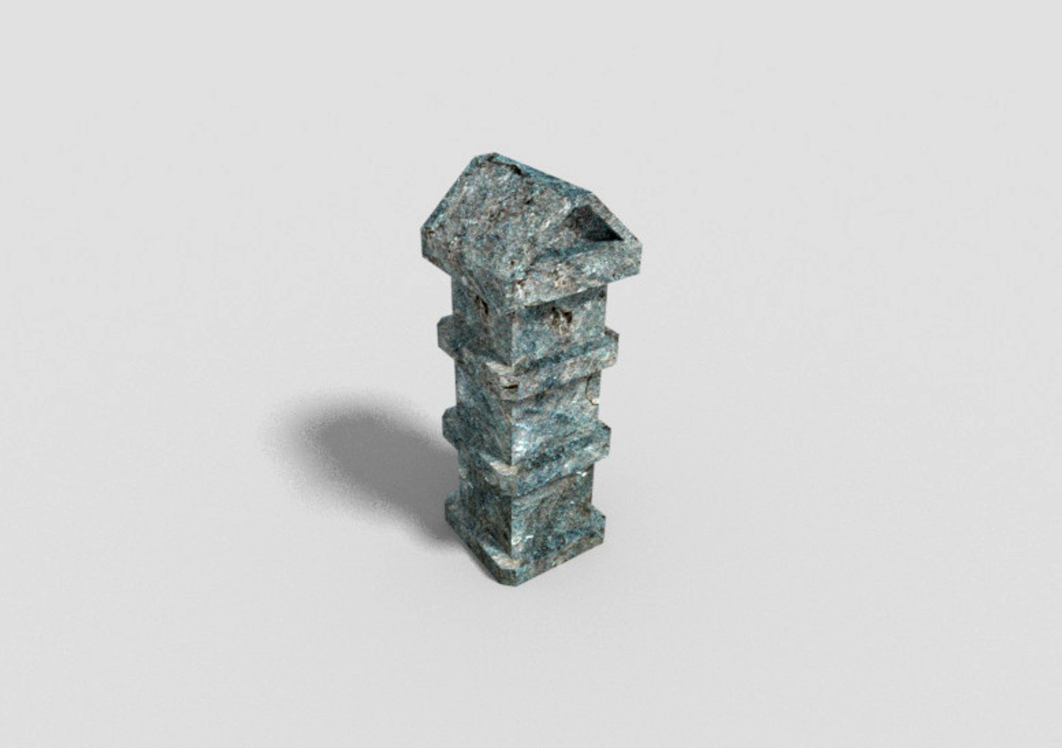 low poly dungeon pillar