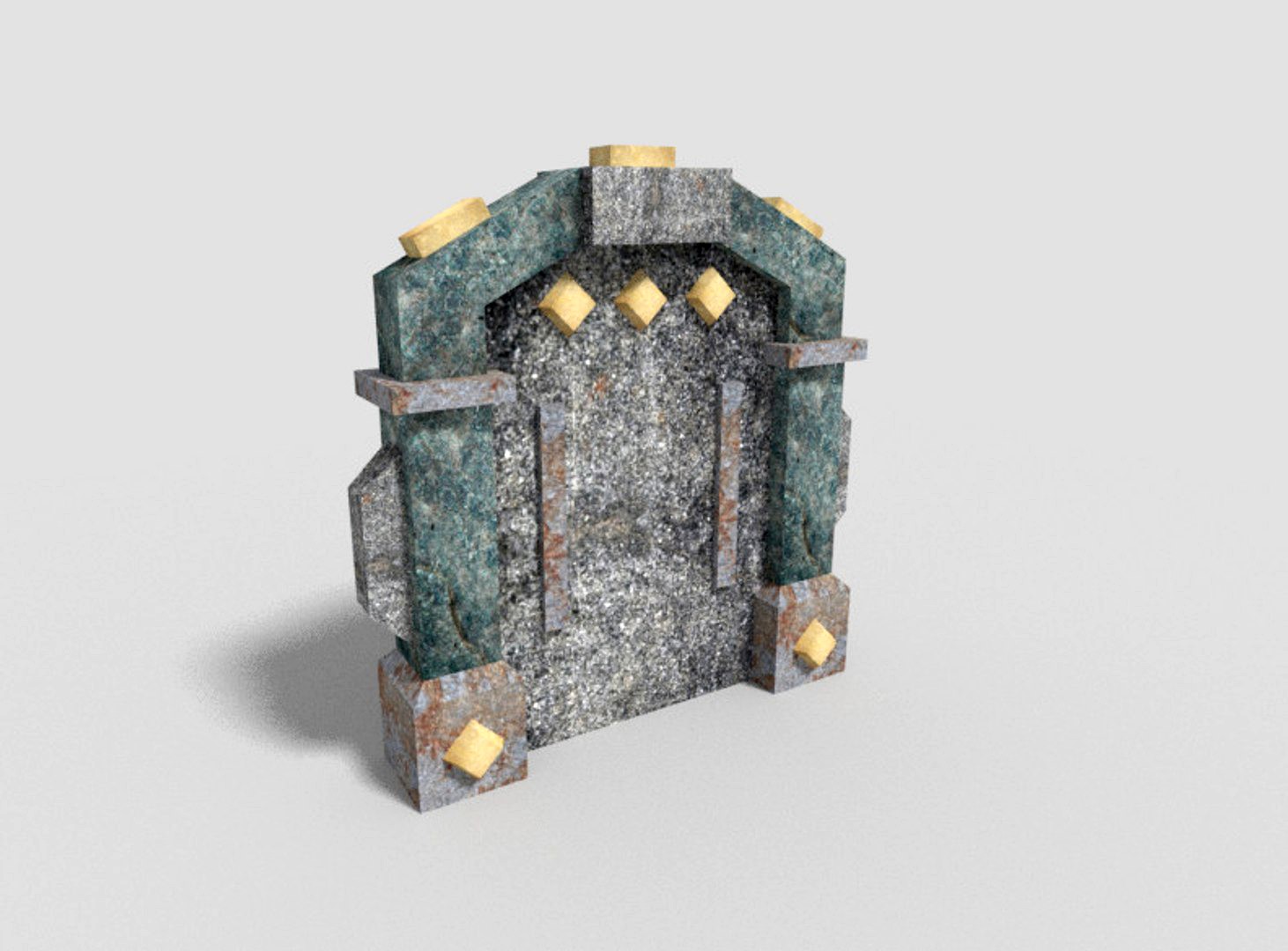 low poly dungeon door