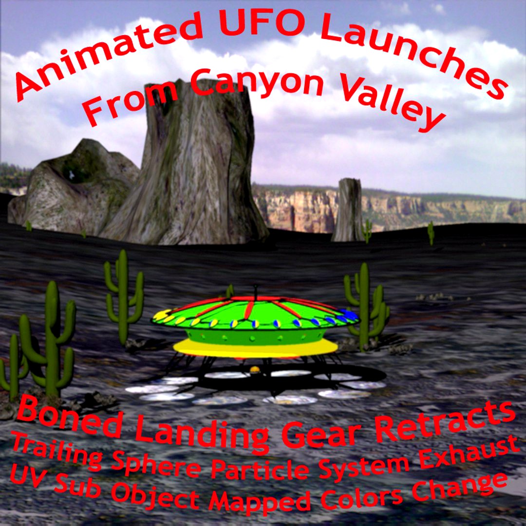 Animated UFO launch