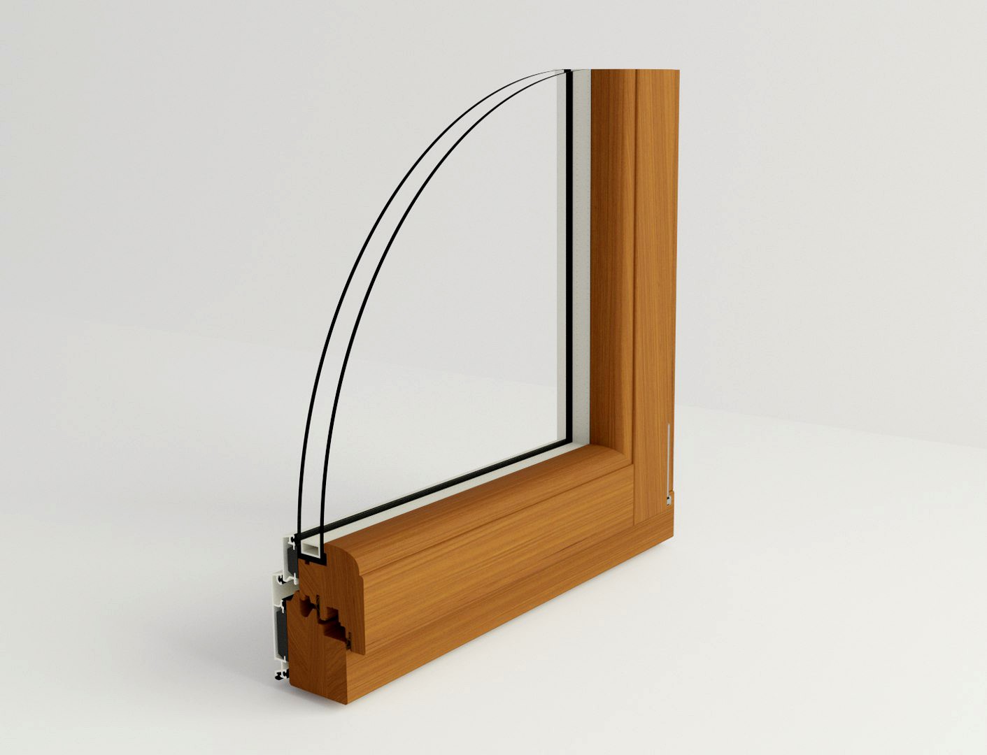 wooden window section