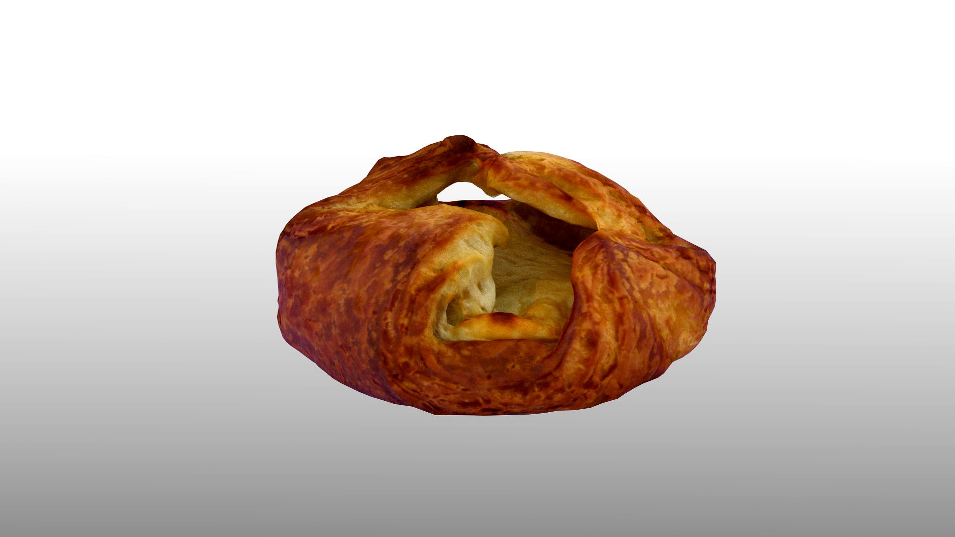 curd cheese turnover, scan low poly