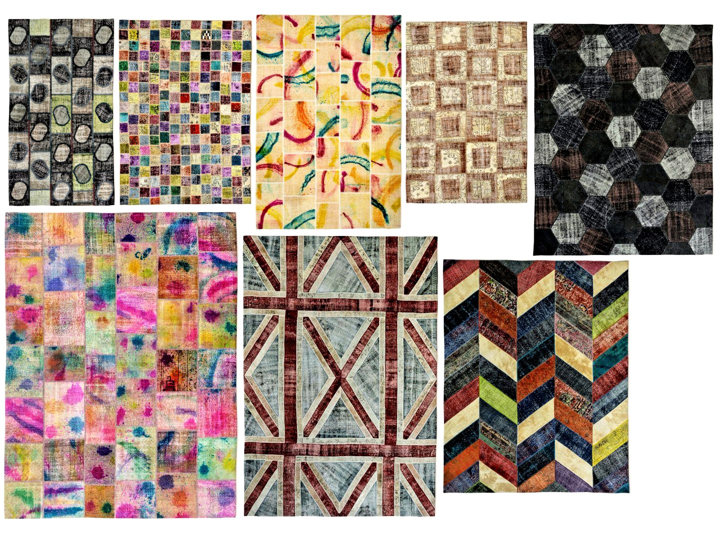 Overdyed patchwork kilim vol 01