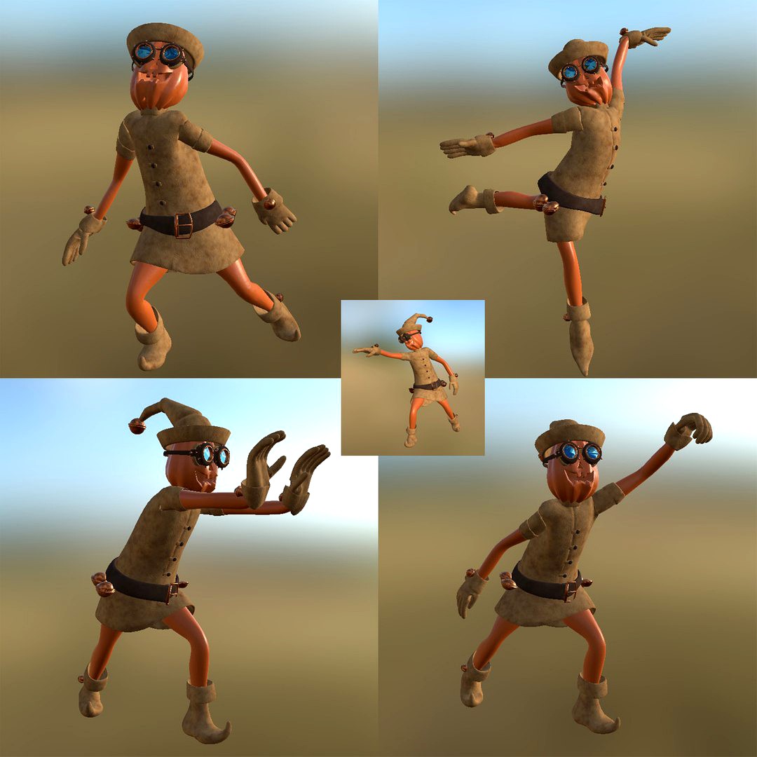 Elf Gnome 8 Pose PBR