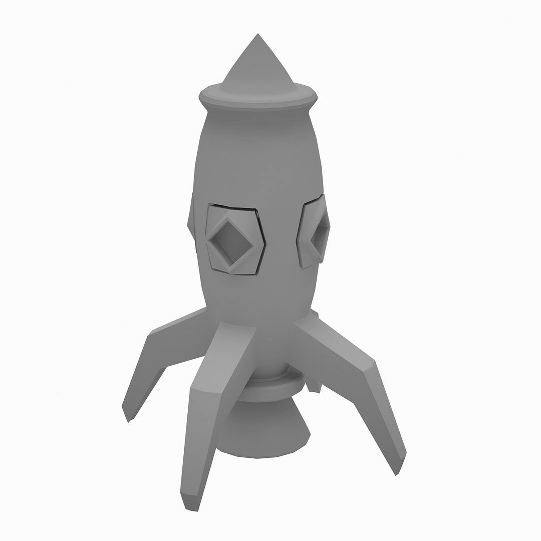 Lowpoly Rocket 01