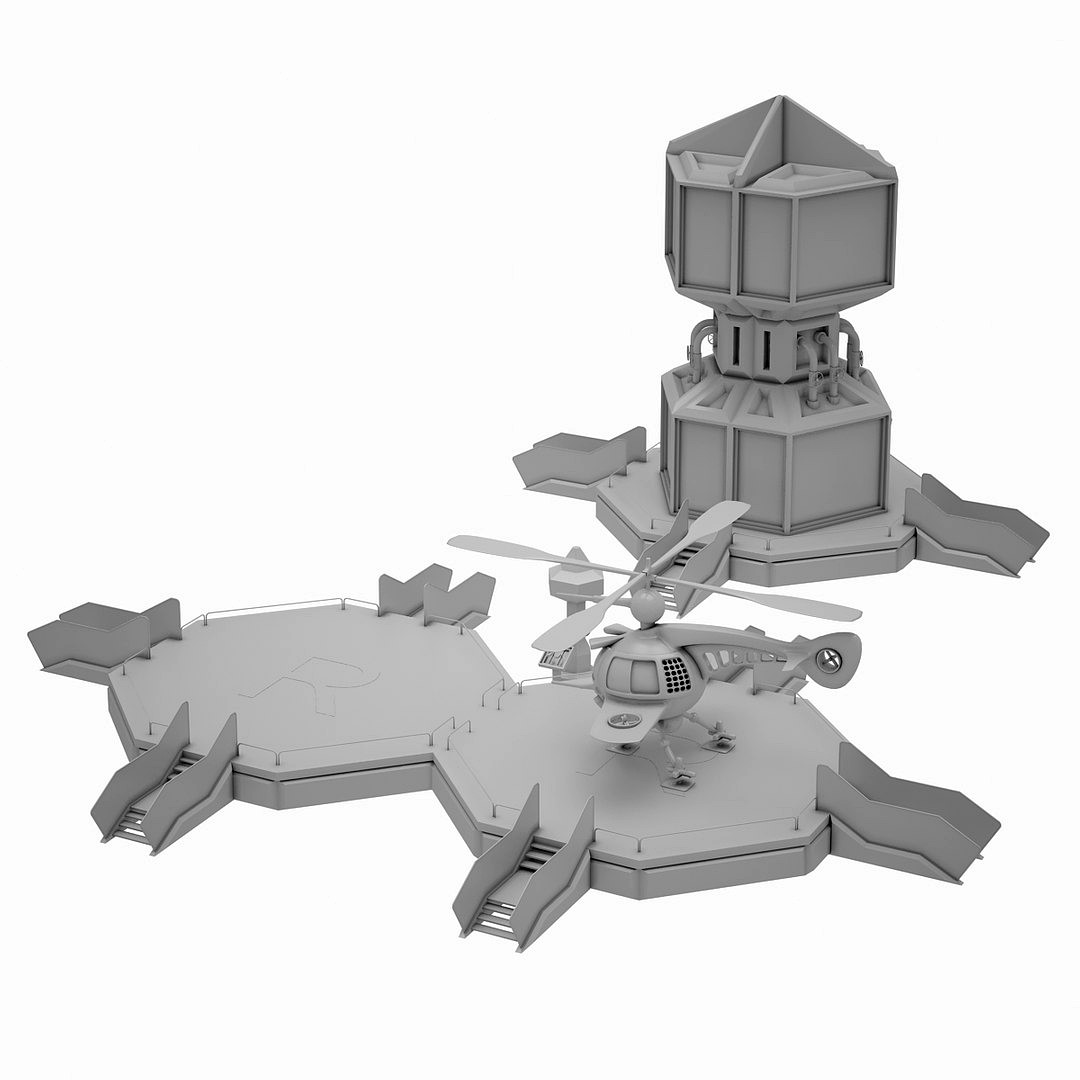 Lowpoly Sci-fi Runway Avatar