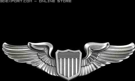 US Air Force Pilot Badge 3D Model