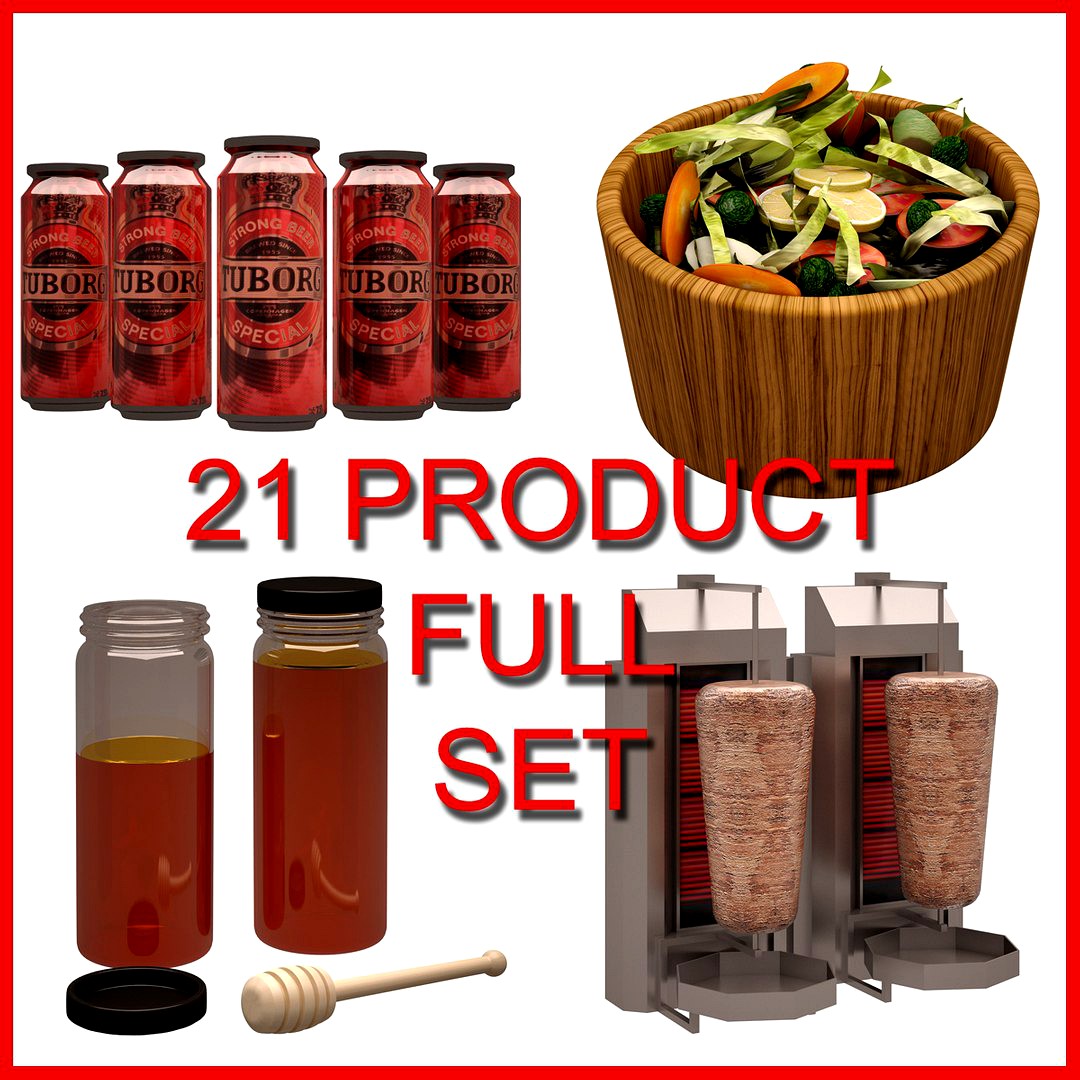 Food and Drink Set 02 (21 Product)