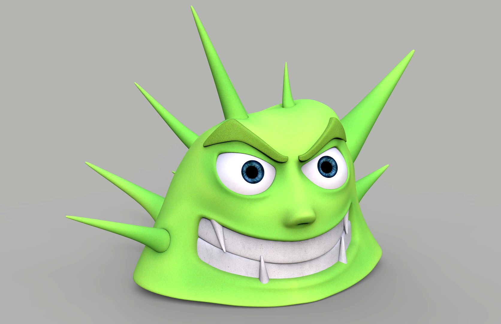 Cartoon character with spikes