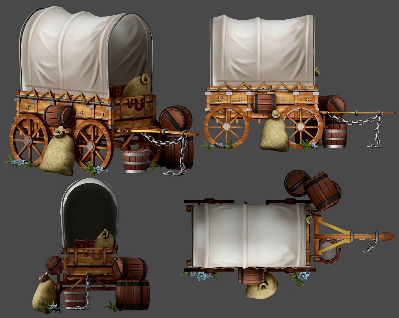 wagon 3D model