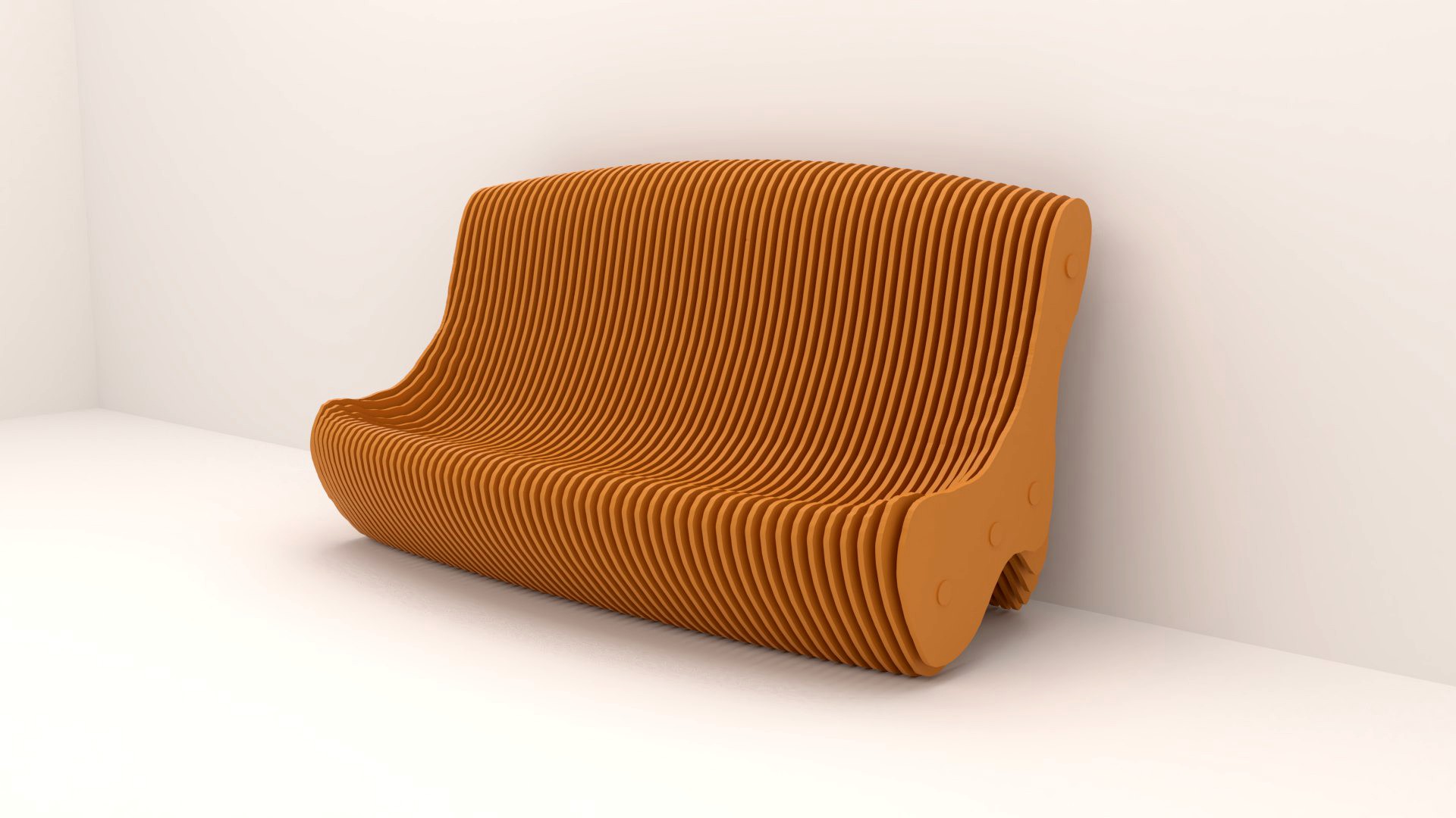 Parametric bench 3D model 01