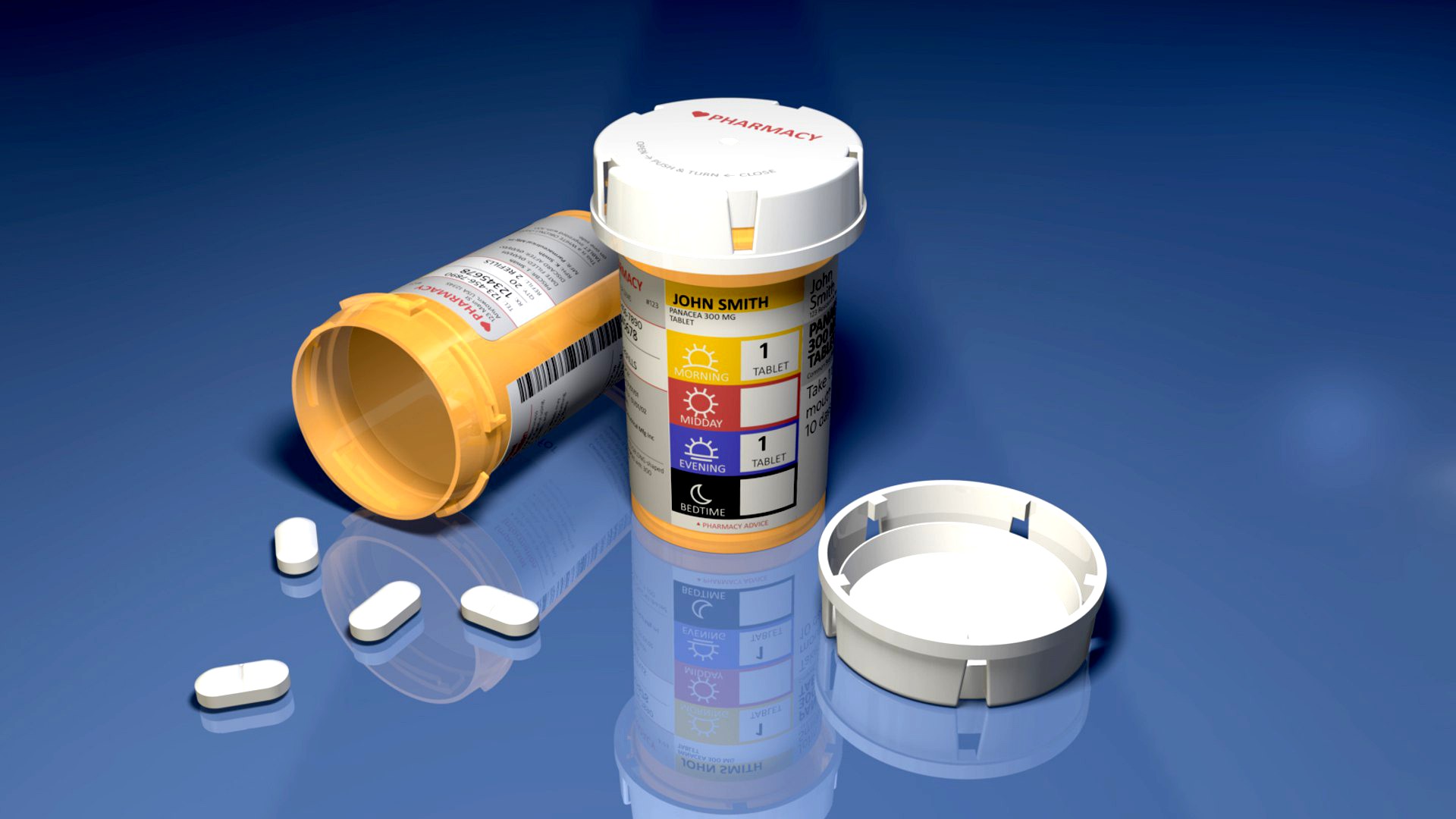 Prescription Pill Bottle with Editable Text v3