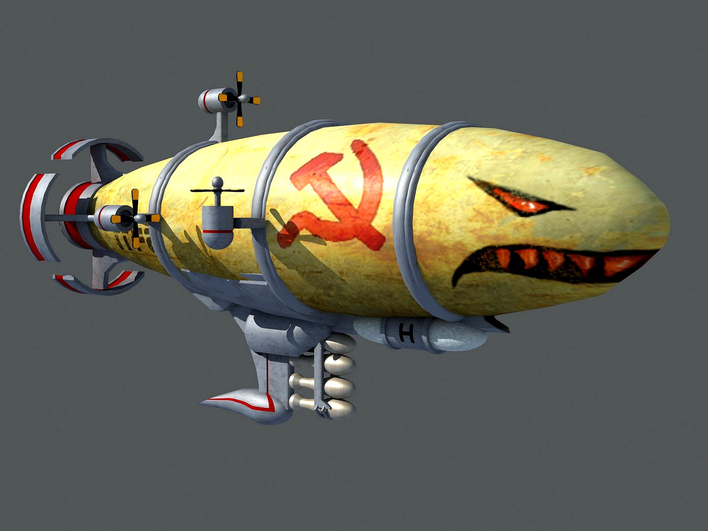 Red Alert Kirov Airship Low-poly