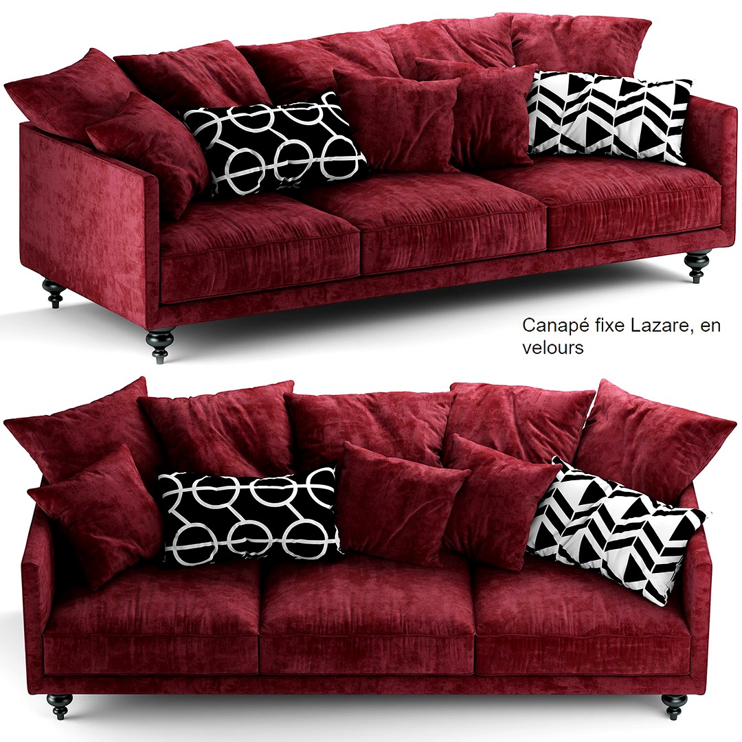 canape angle velours sofa