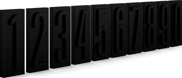 Wall Numbers 0  9 3D Model