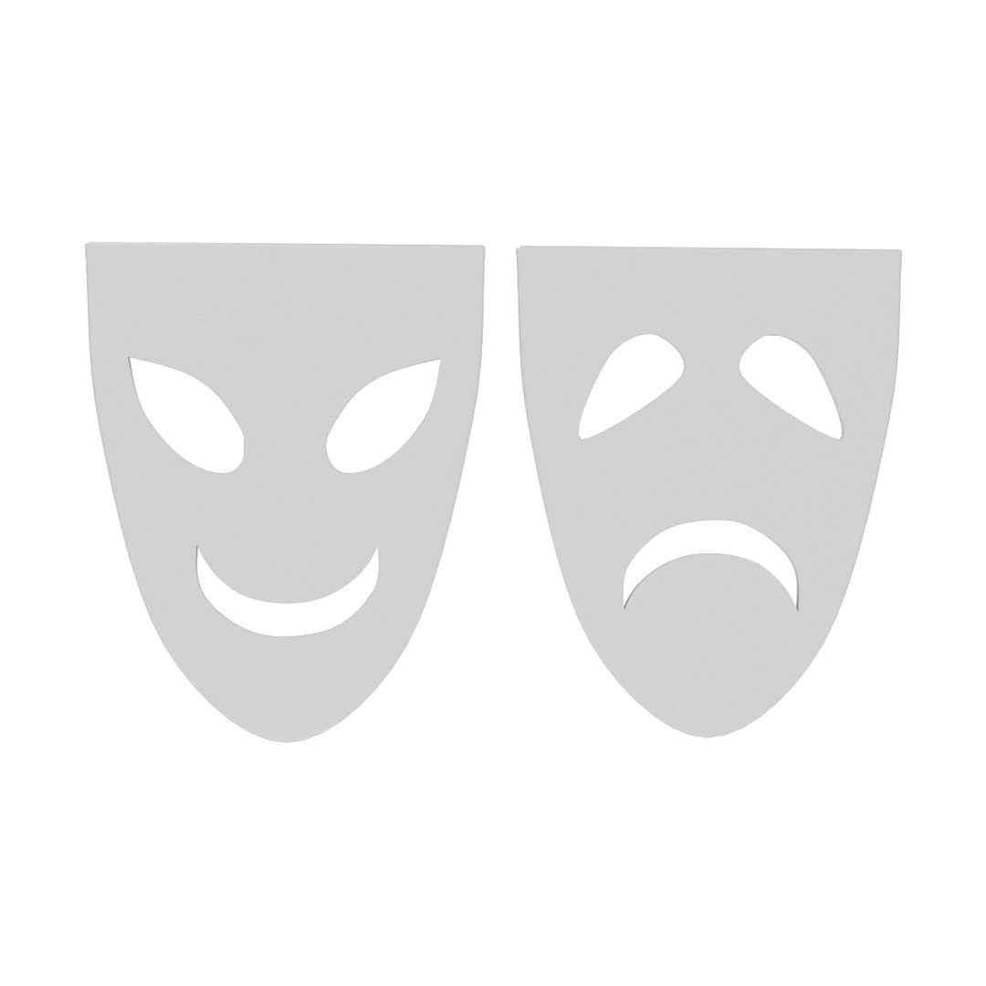 Theater Mask Happy Sad Face