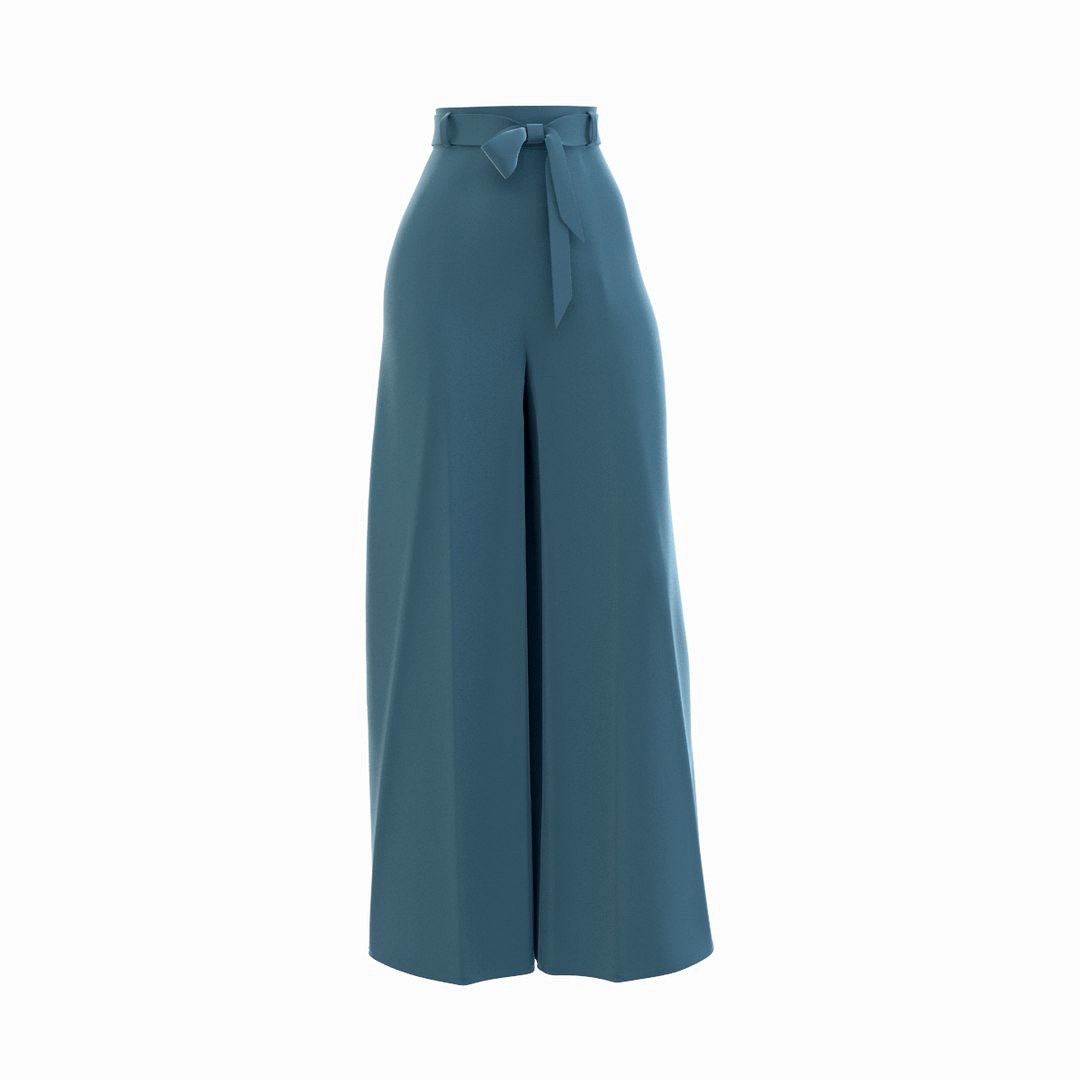 Blue Skirt Pants