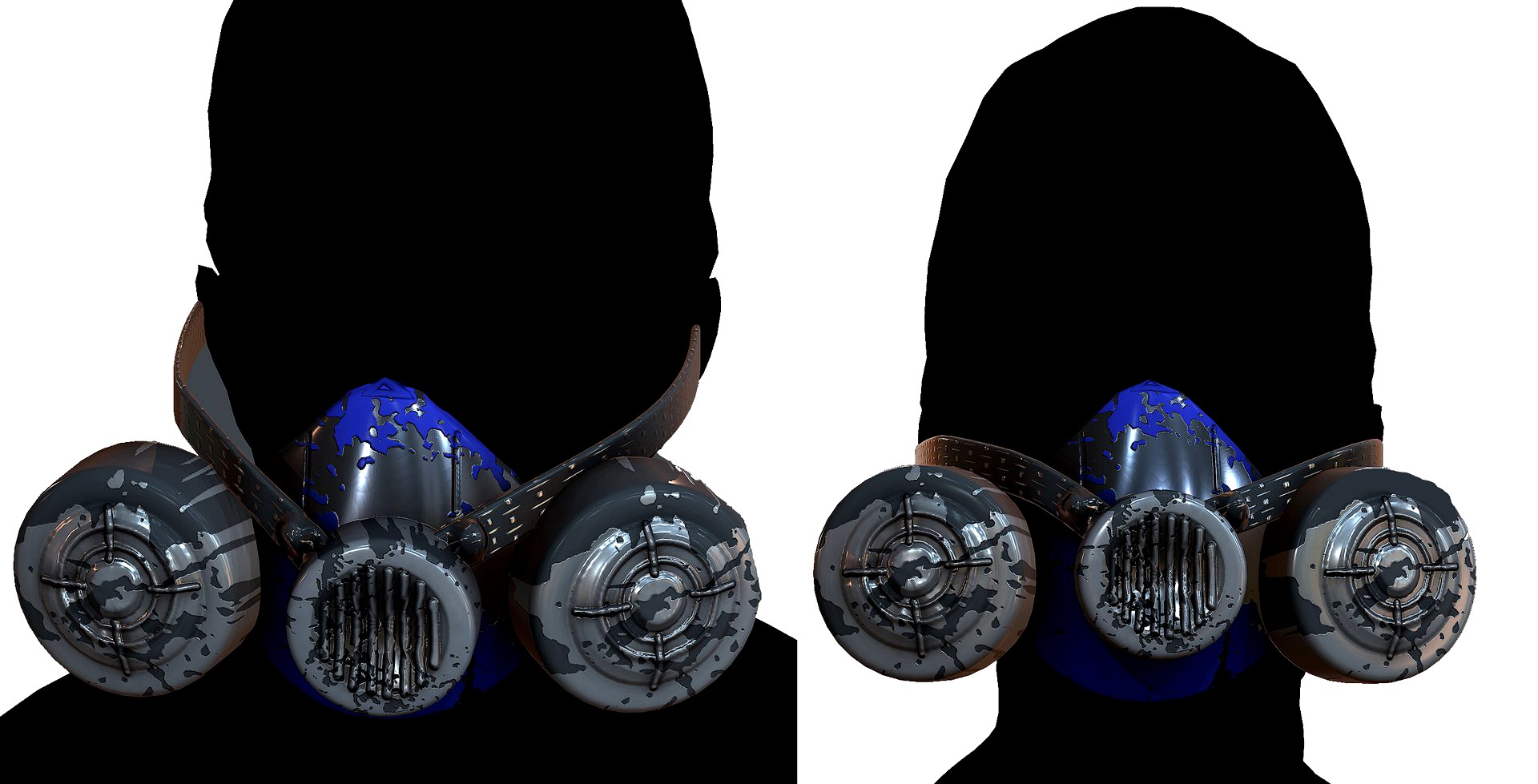 3D Gas mask respirator scifi futuristic mode