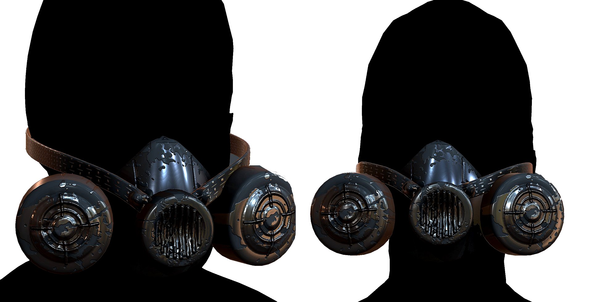 3D Gas mask respirator scifi futuristic mode