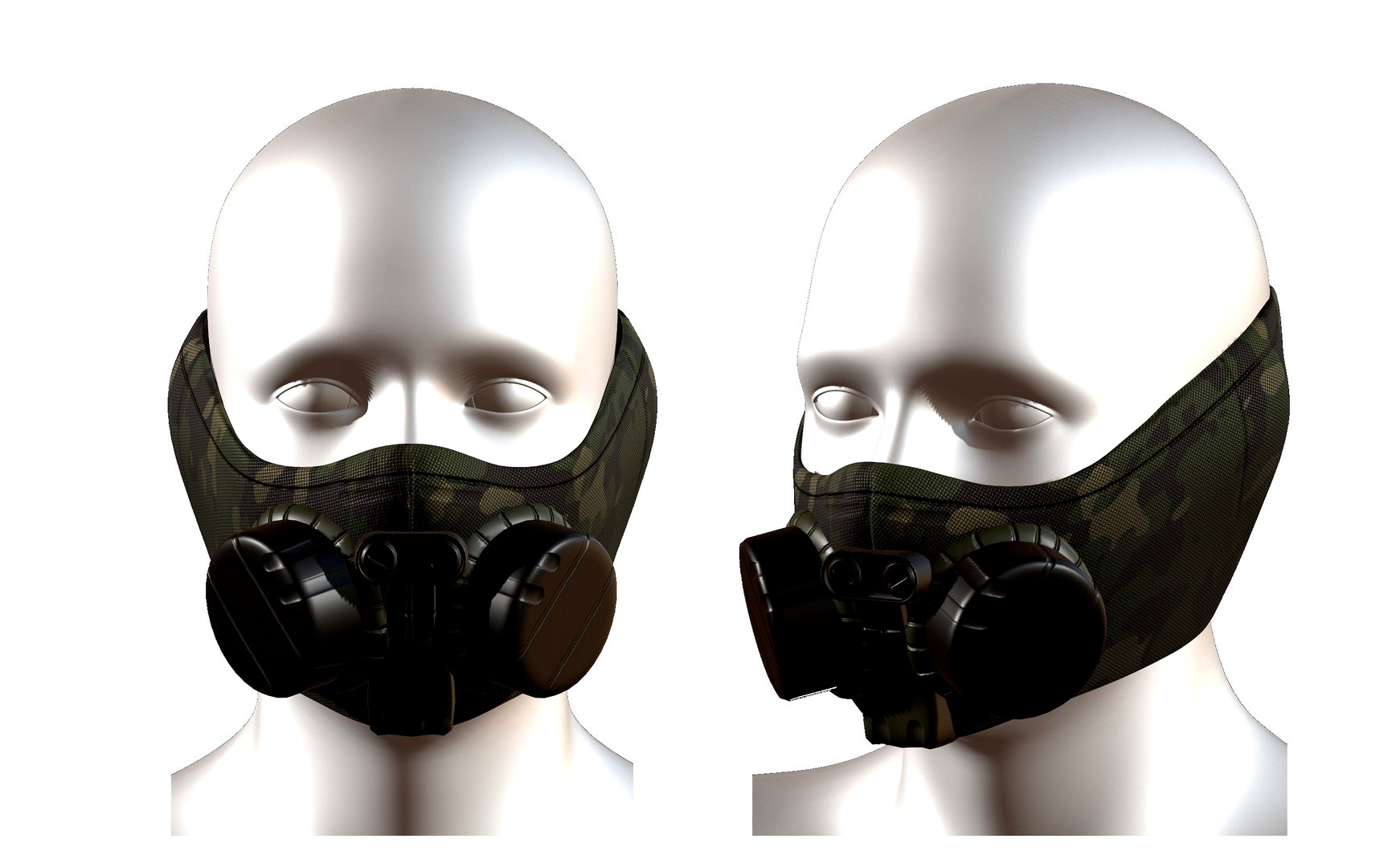 Gas mask respirator scifi futuristic 3D model