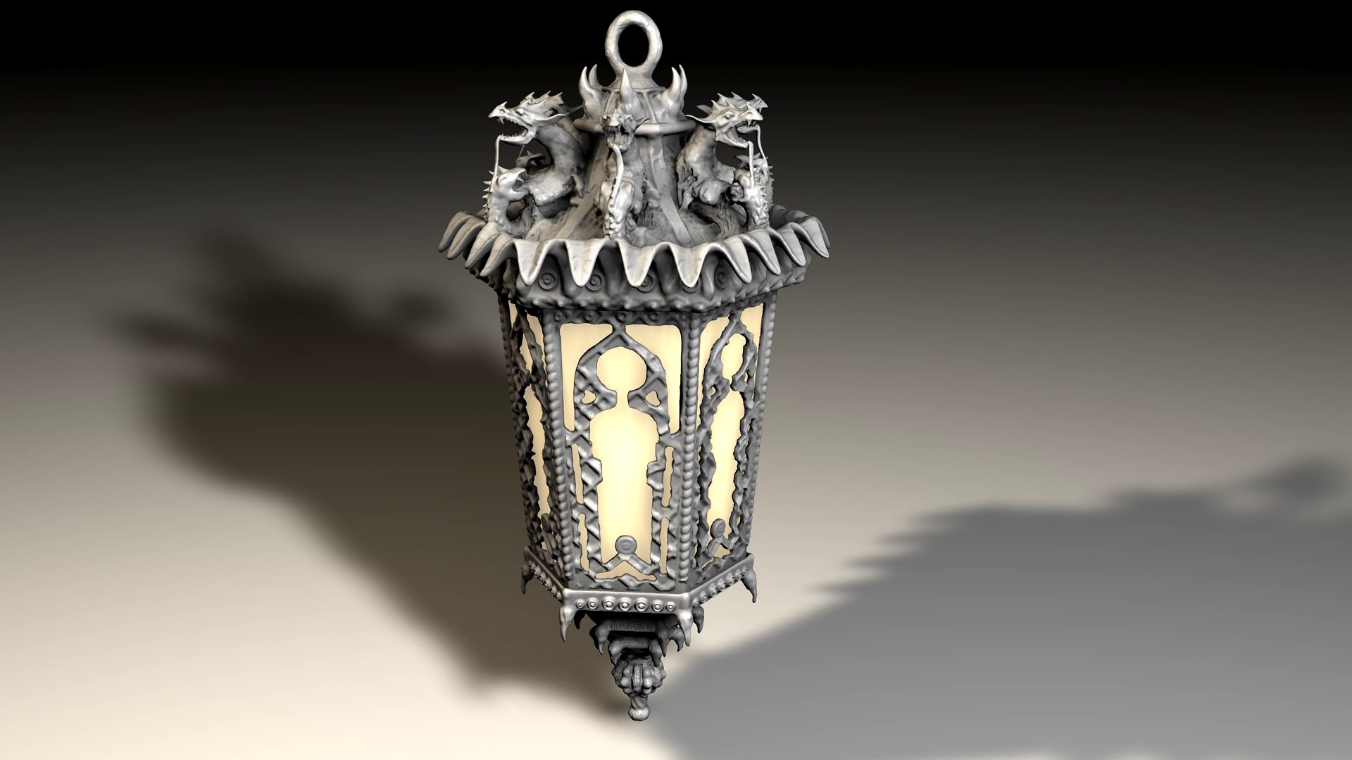 3d Printable Dragon Lantern model