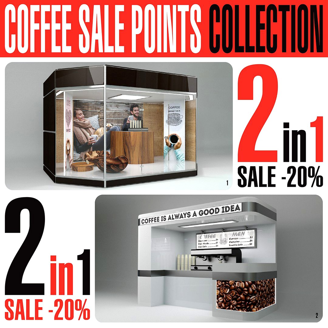 Coffee Sale Points Collection 2in1