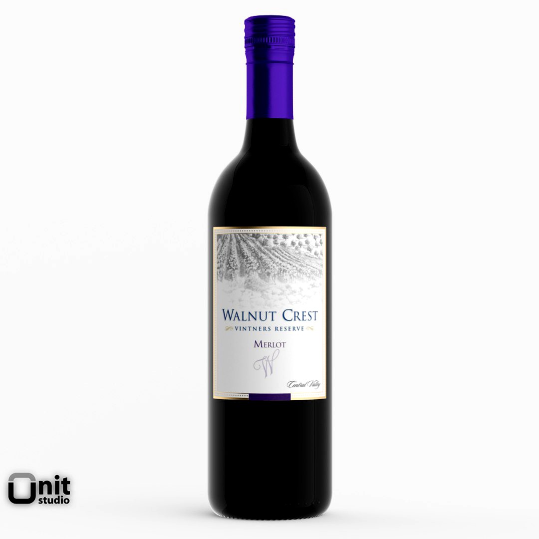 Merlot Red Wine Bottle