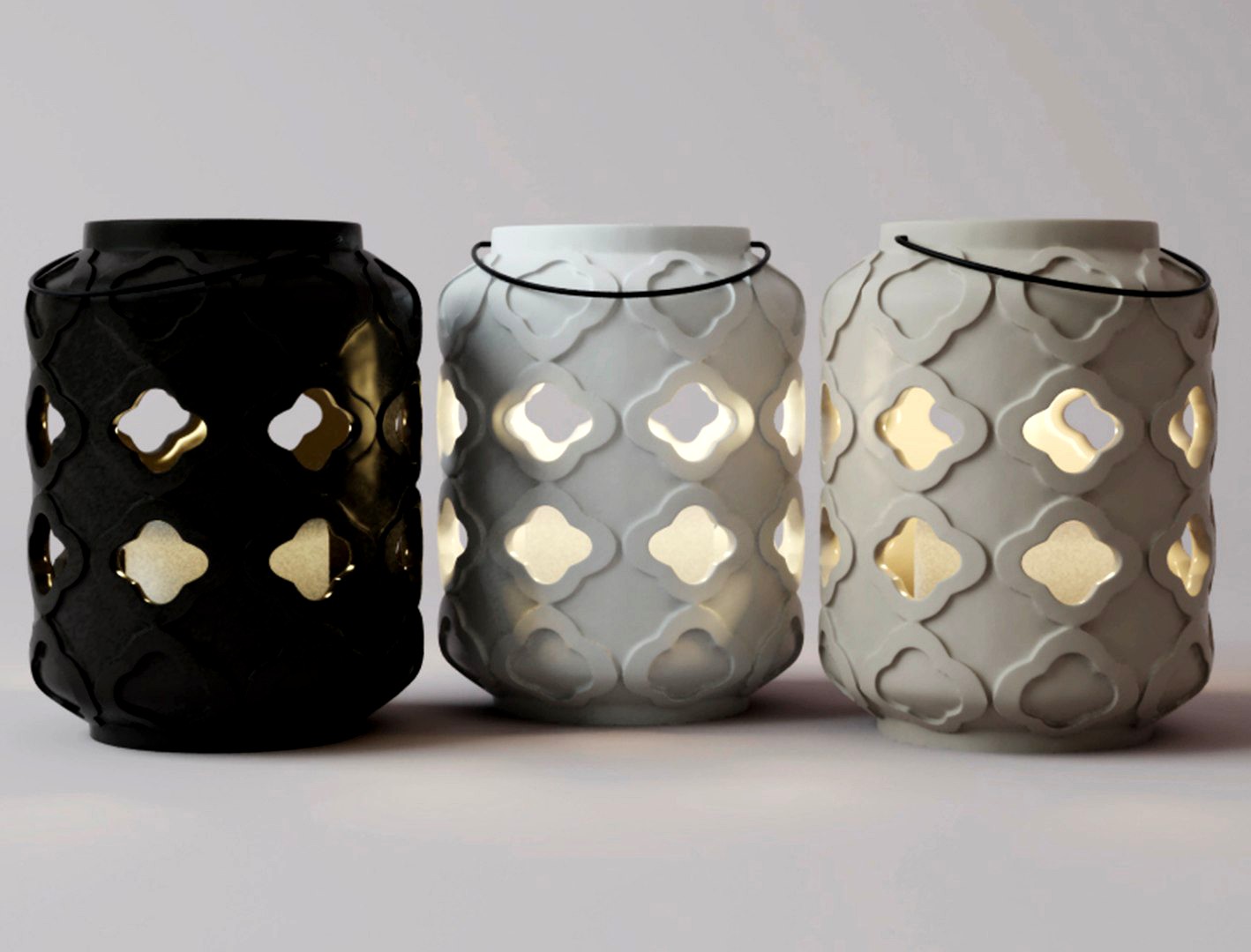 Ceramic Lantern Set