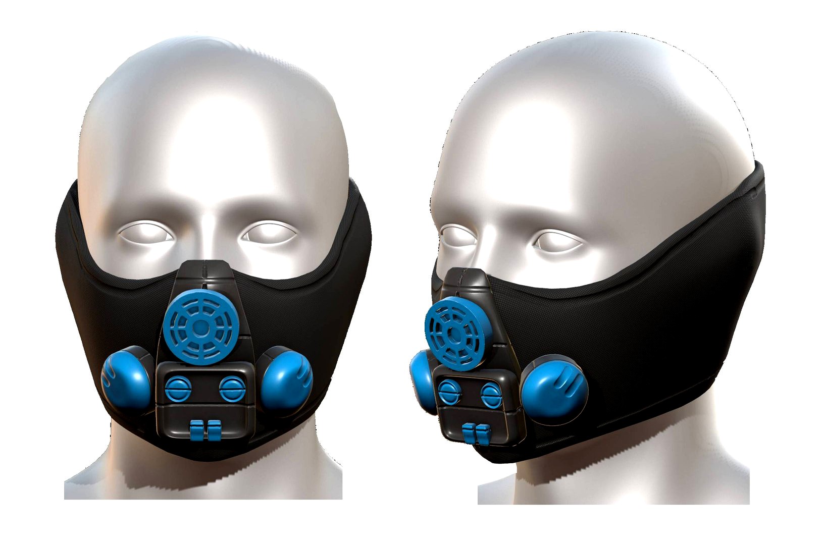 Gas mask protection futuristic technology