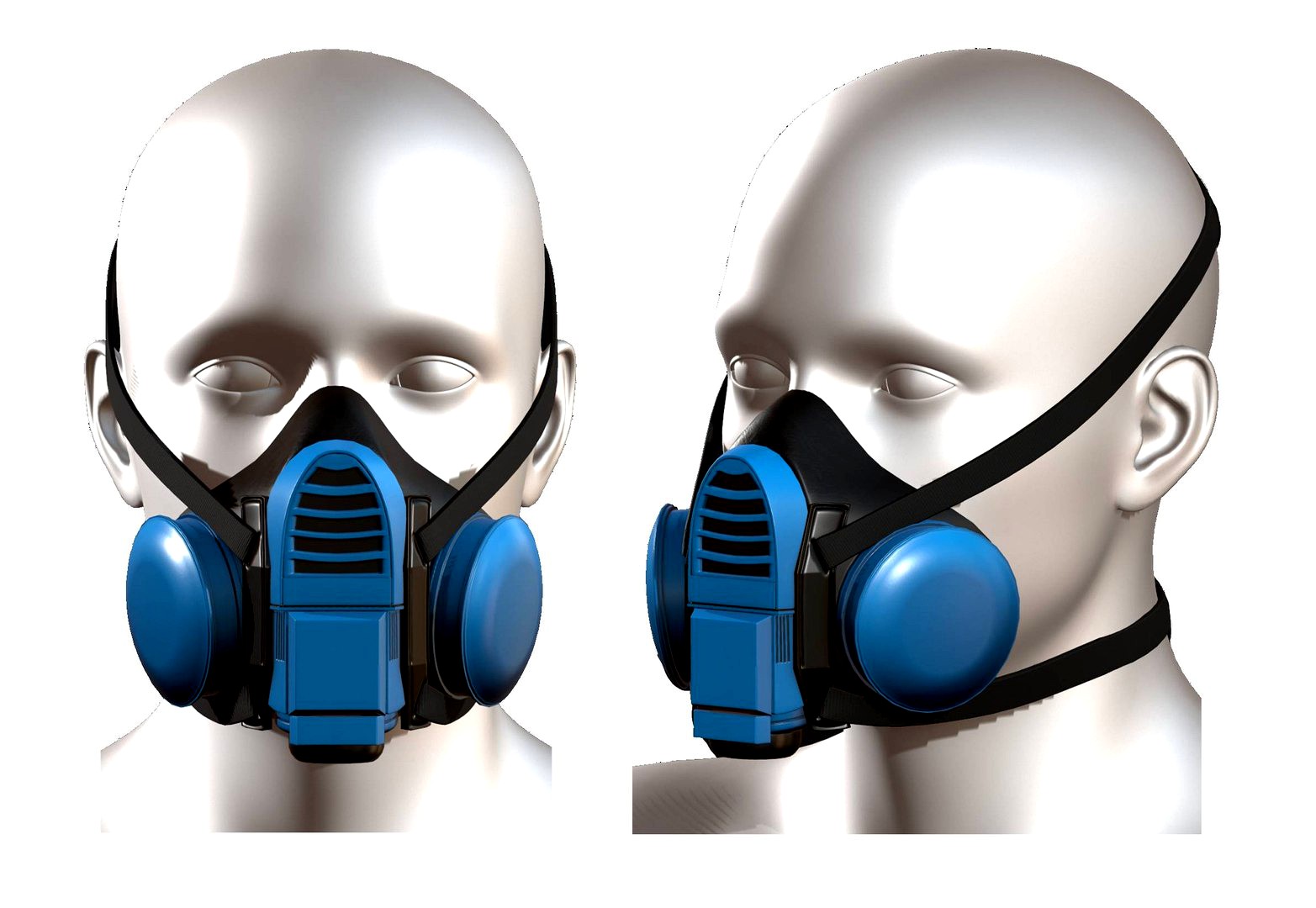 Gas mask protection futuristic technology