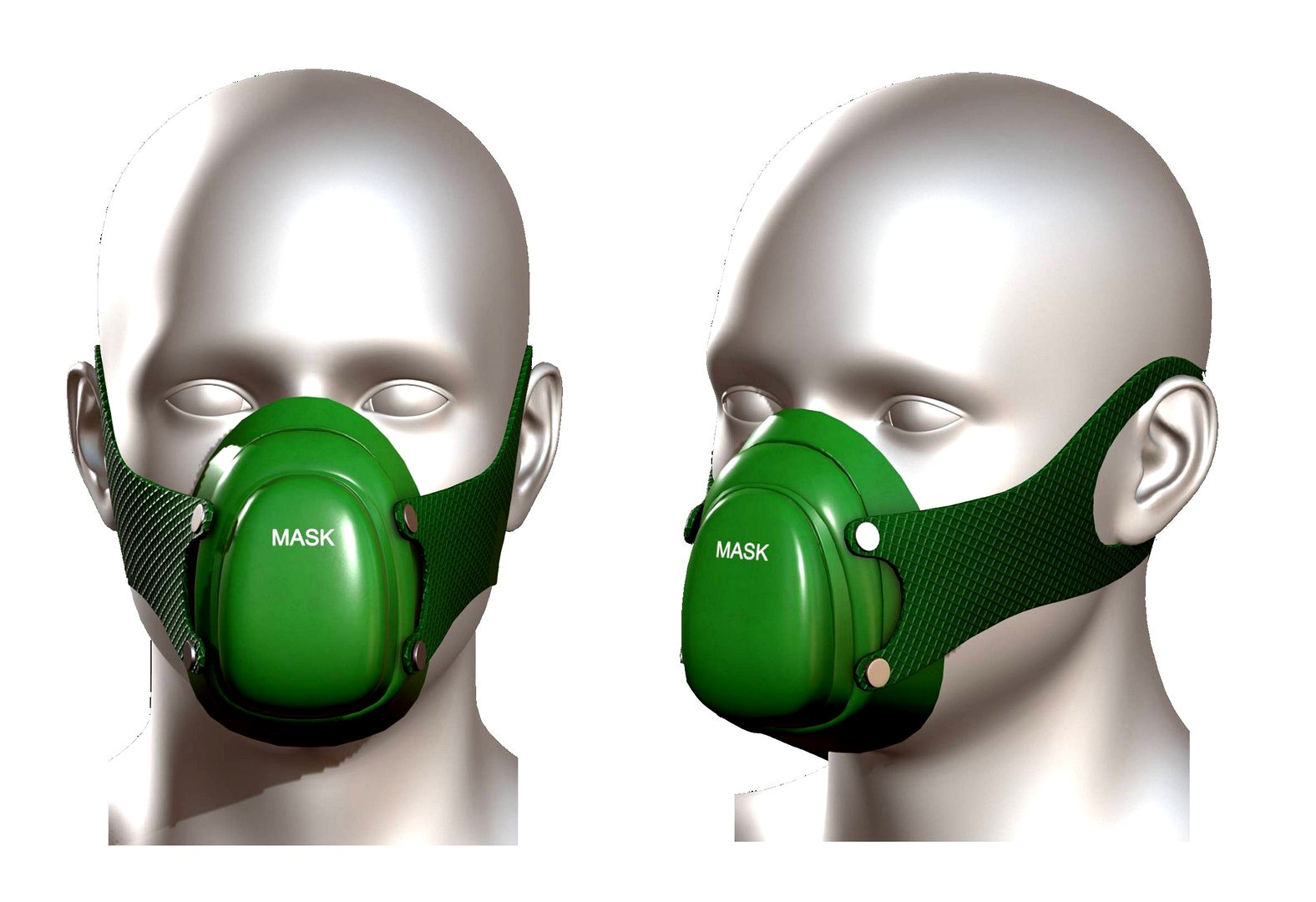 Gas mask protection futuristic