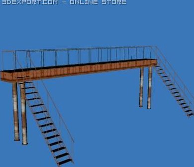 Metal bridge 2 3D Model