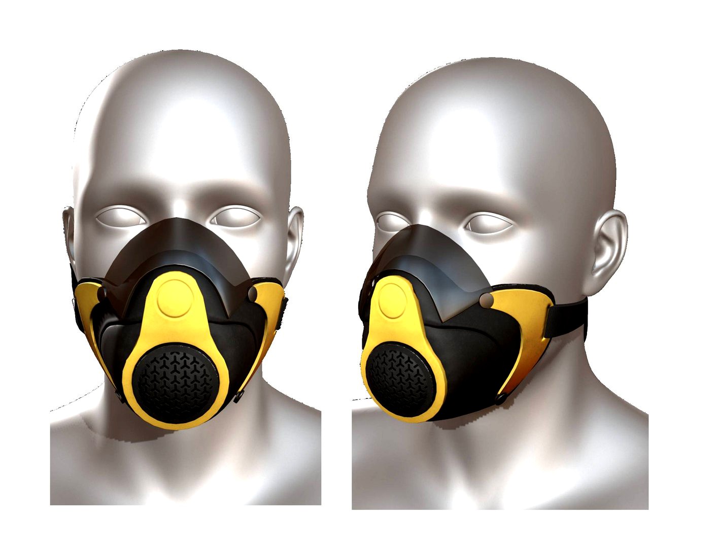 Gas mask protection isolated plastic scifi