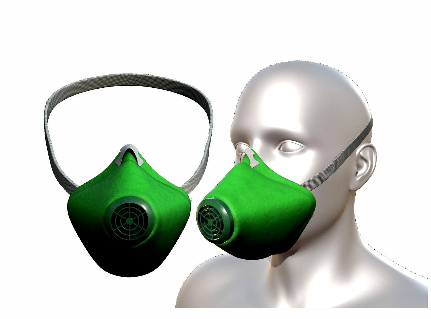 Gas mask protection isolated leather