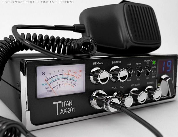 Mobile CB Radio 3D Model