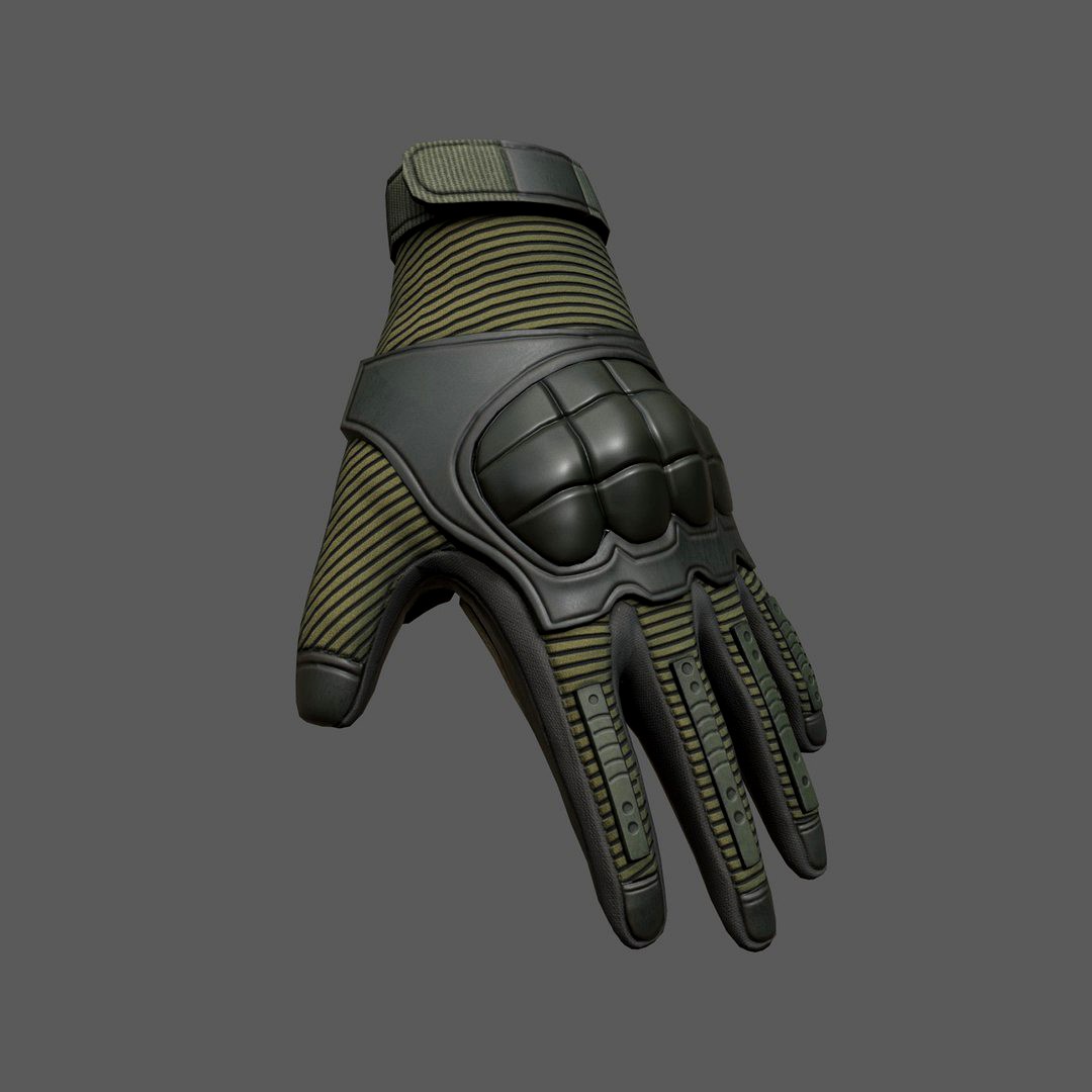 Gloves Sci-fi military fantasy 3d model