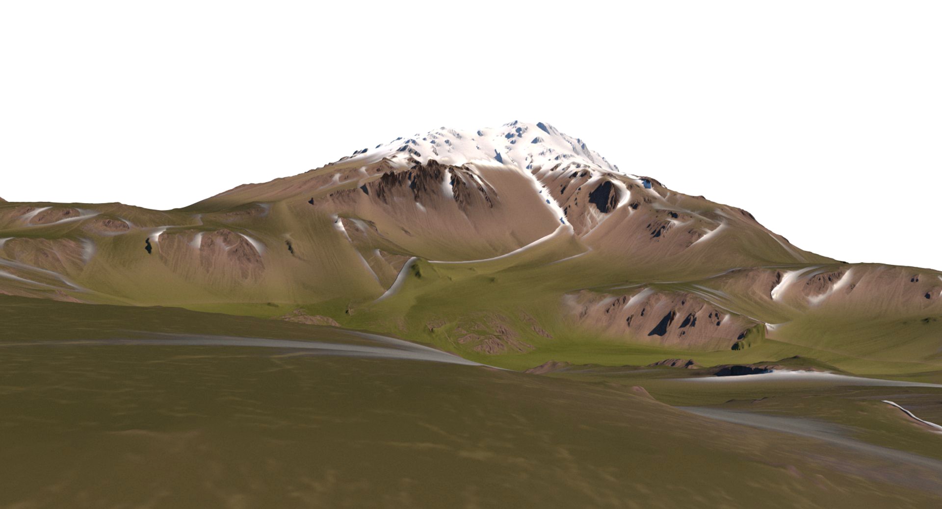 Mountain Snow Terrain 001 - multi sub texture 8K