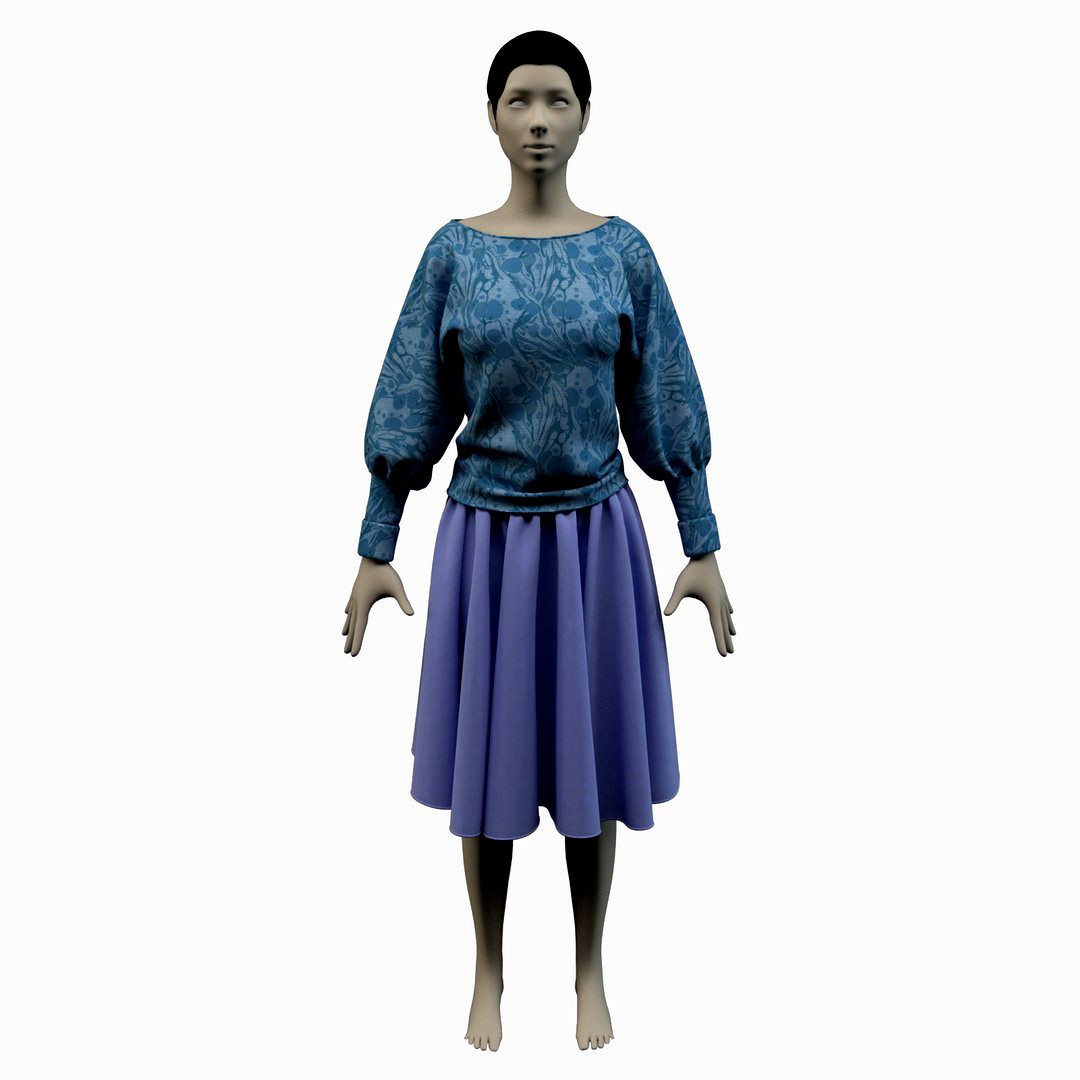 Dolman Shirt High Res (+ Skirt + Avatar + Studio)