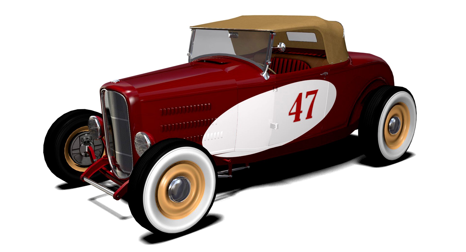 Hot Rod Roadster With Roof