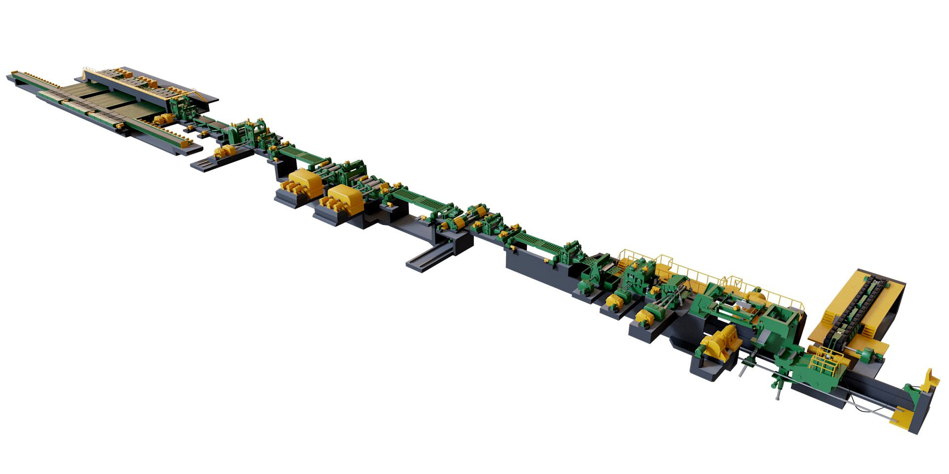 Metal sheet cutting conveyor mill