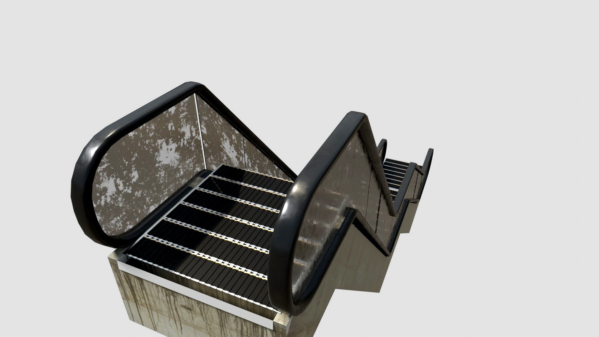 well made escalators with pbr textures