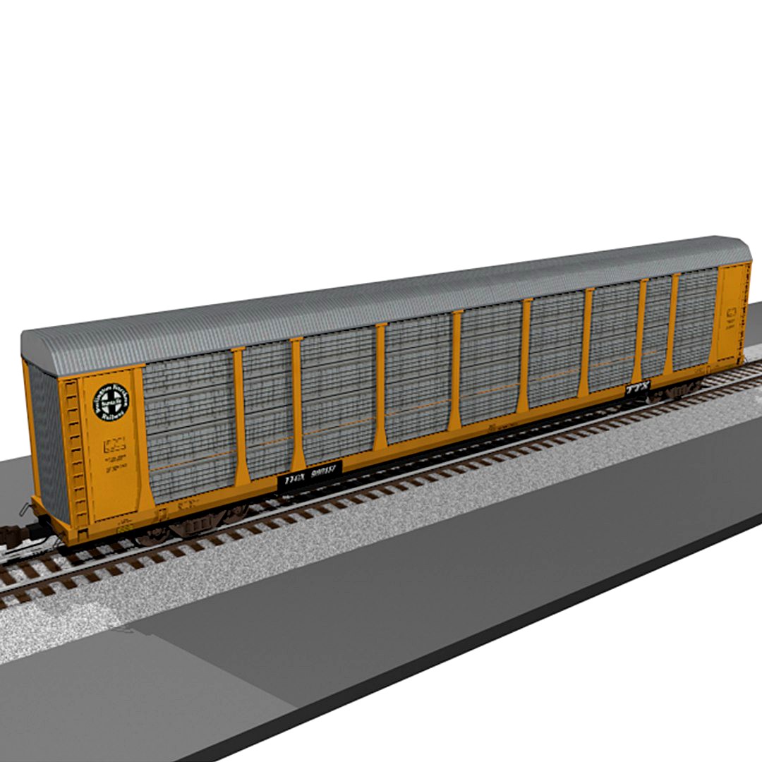 Train Car: BNSF Autorack 3d model
