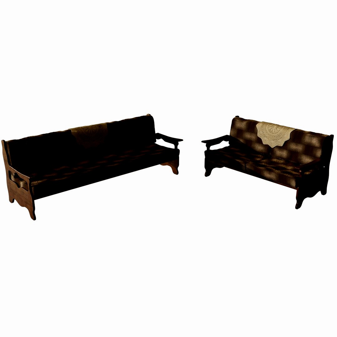 Vintage Knitted Wool Couches