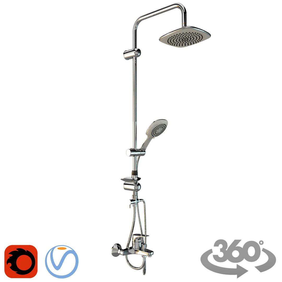 Shower set AQUANOVA Robot Square 8087 VENUS and mixer GROHE BauFlow 32811000