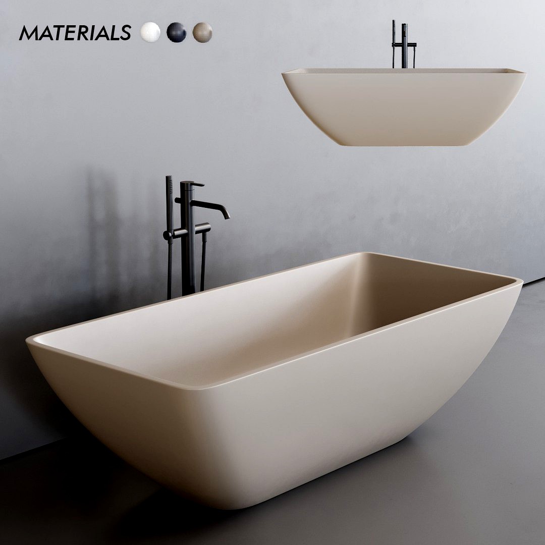 Esedra by SDR Ceramiche Quadra Bathtub