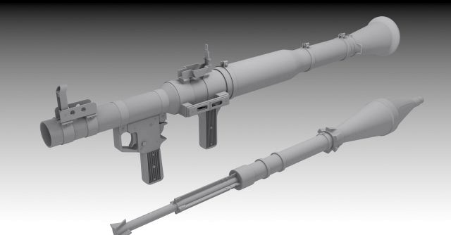 RPG Rocket Launcher 3D Model