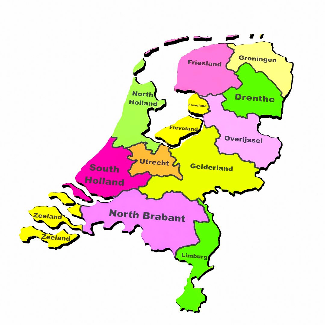 netherlands province map